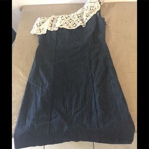 🌸🌼🌺Natalie one shoulder Jean dress